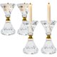 thumbnail image 1 of Portavelas de Cristal Set de 4 para Velas de Pilar | Decoración Elegante para Bodas, Mesas, Fiestas y Ventanas, 1 of 7
