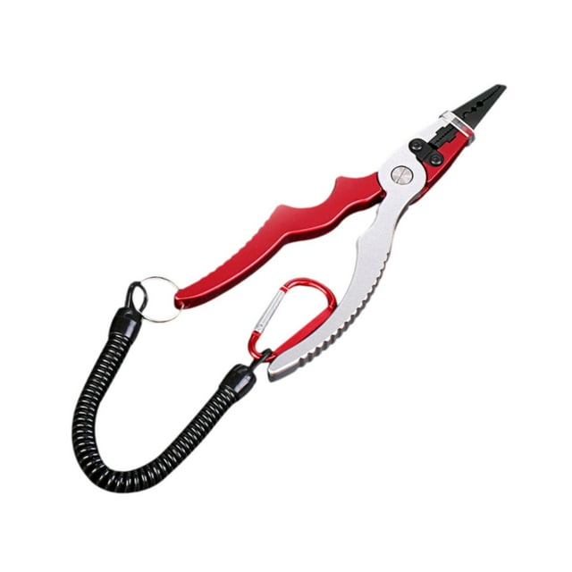S SERENABLE Pinces à Pêche 17.5cm Outils à Main Outils de Pêche pour Sports de Pêche Eau Douce Rouge