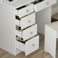 thumbnail image 2 of WIAWG Modern Vanity Set With Lighted Mirror Make up Table for Girls,White, 2 of 9
