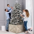 thumbnail image 4 of Gymax 30.5 x 22.5 inches Solid Wooden Christmas Tree Box w/ Hook & Loop Fasteners Brown, 4 of 10
