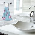 thumbnail image 6 of Haosy 2 Pack Kitchen Wash Cloths with Hanging Loops Absorbent Absorbent Quick Drying Hand Towels, Pink Blue Race Cars, 6 of 7