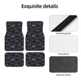 thumbnail image 4 of Honeii Pig Farm Print Car Foot Mat Four-Piece Set - Front & Rear Universal Car Floor Mats for SUVs, Trucks, Sedans, 4 of 7