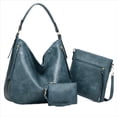thumbnail image 3 of JUPA Place Vegan Leather Hobo Women's Tote, Shoulder Crossbody and Wristlet Handbag 3Pcs sets -Crossbody Shoulder Work School Hobo Handbag Purse - Multi-Pocket Travel Business Handbag 3pcs Set, 3 of 5