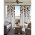 thumbnail image 4 of Brown Eucalyptus Leaves Blackout Curtains 39 Inches Long for Bedroom, Watercolor Floral Leaf Plants Thermal Insulated Room Darkening Black Out Window Curtain Panels Grommet Drapes for Living Room, 4 of 8