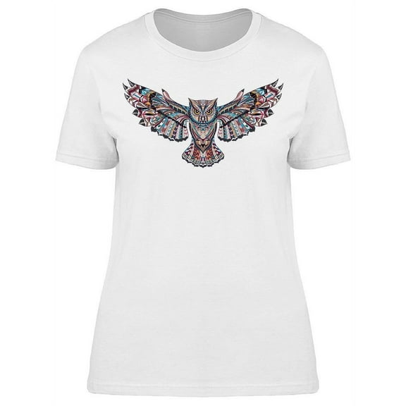 Patterned Owl Grunge T-Shirt Women -Image by Shutterstock, Female XX-Large