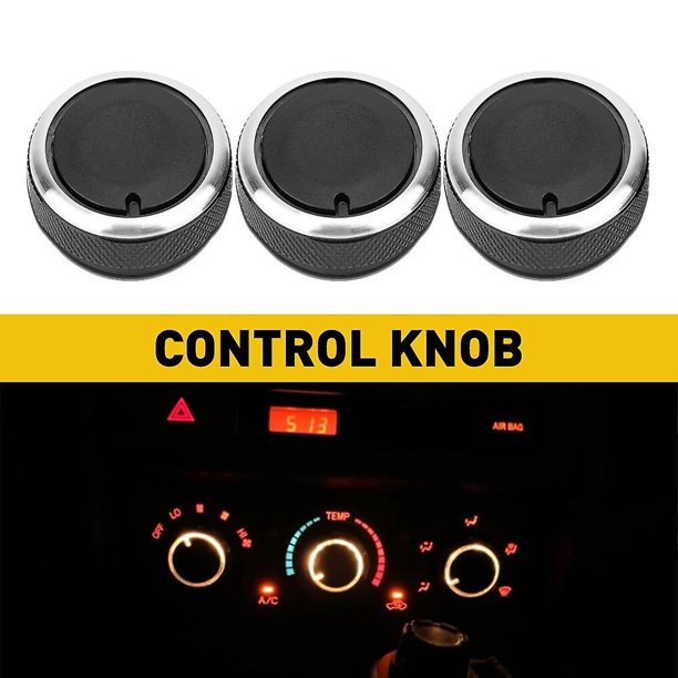 3pcs/set Air Conditioning Switch Knob Black For Toyota Tacoma Vios Platz XP10 Scion XB Yaris Vitz Echo Car Accessories~9452