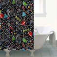 thumbnail image 4 of Math Equations Science Icons Black Pattern Shower Curtain 72"x84" ,Bathroom Decorative Shower Curtains Set with 12 Hooks,Modern Waterproof Washable Shower Curtain, 4 of 6