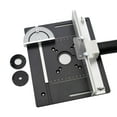thumbnail image 2 of Router Table Insert Plate Wood Router Plate Auxiliary Tool Benches Multifunction Aluminum Router Insert Plate for Milling Engraving A with Backer Ruler, 2 of 8