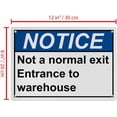 thumbnail image 2 of Not a Normal Exit Warehouse Entrance Sign, Industrial Not An Exit Sign 8"x12" UV Resistant for Indoor Outdoor Workplace, 2 of 7
