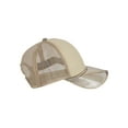 thumbnail image 3 of Mens Adjustable Trucker Hat Straw Khaki With Clear Visor Bill, 3 of 4