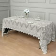 thumbnail image 3 of Efavormart 120"x60" Ivory Premium Lace Rectangle Tablecloth Vintage Rustic Decor With Scalloped Frill Edges, 3 of 3