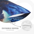 thumbnail image 3 of Lsque Moonlit Blue Wolf Pattern Pillow Case – Soft & Cozy Throw Pillow Cover, Hypoallergenic Cushion Case for Sleeping Women with Envelope Closure-14"x20", 3 of 6