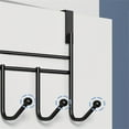 thumbnail image 2 of Duslogis over Door Hanger, Metal over The Door Hook Rack with 7 Hooks for Hanging Towel Robe Coat Bathroom Bedroom Black, 2 of 6