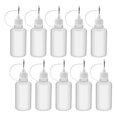 thumbnail image 1 of 10 botellas de plástico de 30 ml con punta exprimible, botellas con gotero rellenables con tapas con punta de aguja, 1 of 5