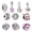 Alloy Model 7, variant on 10 Pack Silver Charms for Bracelets and Necklaces Charms for Women Pendant Beads Set