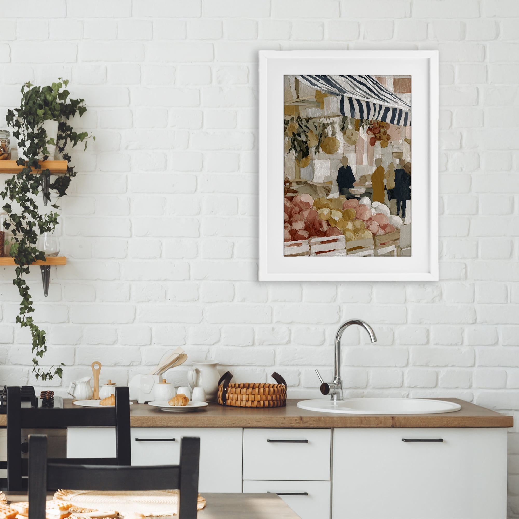 Stupell Industries Market Stall with Fresh Citrus White Framed Print Under Glass, design by Chromatic Storm Studio