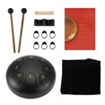 thumbnail image 5 of Rain Drum for Outside,Rain Drum for Outside When It ,Rain Drum for Outside Garden,6 Inch 8 Notes Chakra Drum(Black), 5 of 5