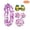B003- Purple, variant on Luau Party Supplies, Tropical Party Decorations, Photo Booth Props, Party Accessories, 5-Piece Yellow Hawaiian Lei Set with Artificial Flower Neck Garland, Headband, 2 Wristbands,
