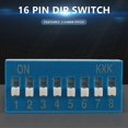 thumbnail image 2 of 10 Pcs 2.54mm Pitch 8 Positions 16 Pin Blue DIP Switch 8P, 2 of 5
