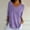 Purple, variant on Womens Summer Tops Women Solid Color Spring/summer Knitted V-neck Medium Sleeve Casual Top