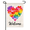 Garden Flag-4, variant on Peace and Love Pride Rainbow Garden Flag 12×18in Double Sided, Colorful Welcome Banner, Inclusive Outdoor Lawn Yard Patio and Seasonal Home Decoration