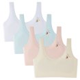 thumbnail image 3 of Bovxnpu Summer Girls Underwear, Cotton Training Bras for Girls, 4PC Girls Solid Color Soft Breathable Thin Style Student Bra Underwear 12 Years, 3 of 6