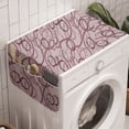 thumbnail image 1 of Abstract Washing Machine Organizer, Intertwined Belts with Buckles Symbols Print on Plaid Checkered Backdrop, Anti-slip Fabric Top Cover for Washer and Dryer, White and Grey Pink, by Ambesonne, 1 of 1