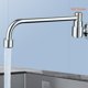 thumbnail image 5 of Grifo de cocina Grifo de lavabo cromado Solo frío montado en la pared Rotación Tap 20/25/30cm, 5 of 8