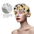 thumbnail image 4 of Disketp Cute Bee Gnome Shower Caps,Reusable Shower Cap For Women, Double Layer Waterproof Hair Cap, Large Size For All Hair Lengths,For Girls Spa Home Salon Use, 4 of 9