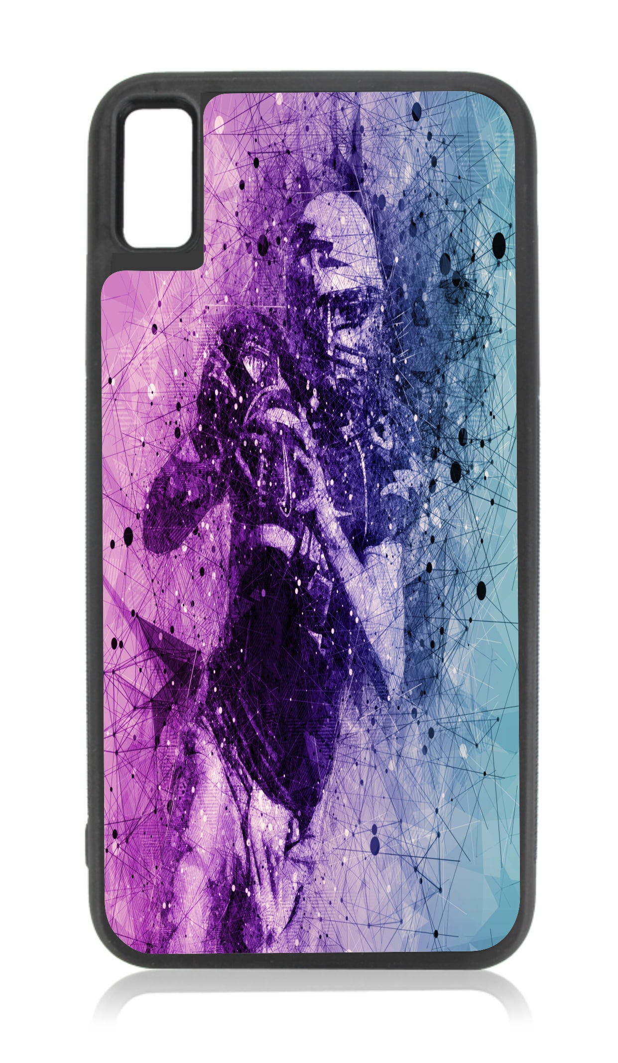 Football Player Grunge Design Black Rubber Case for iPhone XR iPhone