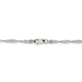 thumbnail image 3 of White Sterling Silver chain Singapore 16 in 2.25 mm, 3 of 5