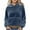 Dark Blue, variant on Womens Hoodies Corduroy Tops Casual Rund Neck Sweatshirts Fall Winter Comfy Warm Sweaters Solid Color Hooded Sweatshirt Long Sleeve Blouses Pullover Top