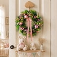 thumbnail image 6 of Artificial Christmas Wreath 17.72 Inch, Front Door Wreath With Pink Bows & Ball Ornaments, Weather‑Resistant Artificial Greenery Wreath For Indoor Outdoor Xmas Holiday Hanging Decor, 6 of 8