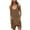 Brown, variant on Shorts for Women,Clearance Women's Scoop Solid Neck Sleeveless Casual Short Jumpsuit Rompers With Pockets