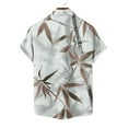 thumbnail image 4 of Blusa y camisa de manga corta con cuello vuelto Camisa casual para hombre Camisa de bolos vintage de manga corta Camisas de verano de playa cubana Camisa con botones Blusa para hombre Poliéster, 4 of 6