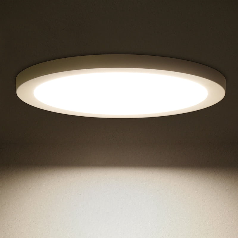 LNC 9" LED Flush Mount Ceiling Light,5CCT Adjustable,Ultra Thin,Damp Rated