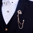 thumbnail image 1 of Pin de Solapa con Borla Elegante para Hombre Pin de Broche con de Dragón para de para proteger Esmoquin - dorado dragón de oro Yinane Broche de cadena colgante, 1 of 8