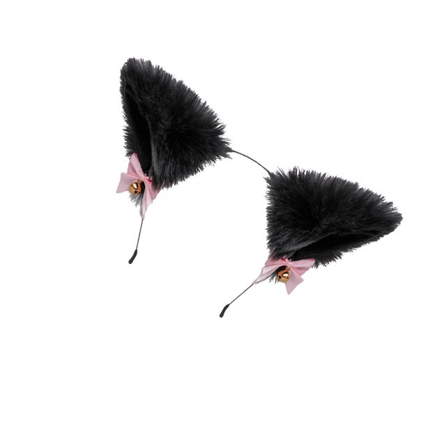 Minnieouse Banda para la cabeza de niña con lazo, cascabeles pequeños, diseño de orejas de animales encantadores, suministro a juego, herramienta de Accesorio para el cabello Tipo5 Minnieouse AP010458-05B