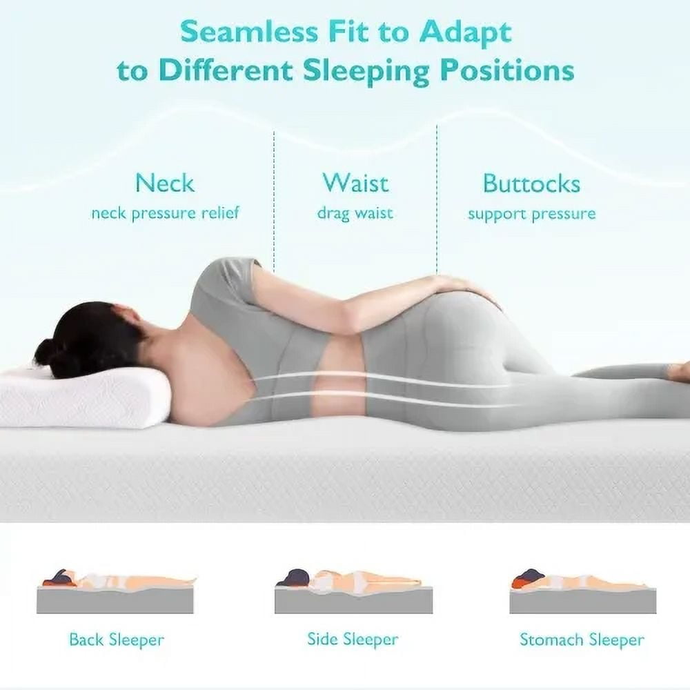 CL.HPAHKL 5 inch Twin XL Size Mattress with Cover, Cooling Gel Memory Foam Twin Mattress for a Cool Sleep & Pressure Relief, Medium Firm Mattress Pad Mattresses, Bed in a Box, CertiPUR-US Certified