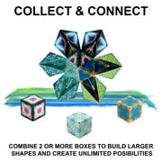 Shashibo Explorer Series Puzzle Cube Gift, Award-Winning Magnetic Fidget Toy, Ages 2+, Box of 4