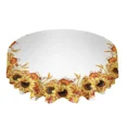 thumbnail image 3 of Autumn Pumpkin Flower Eucalyptus Leaf Round Tablecloth Wedding Hotel Table Cover Holiday Dining Table Waterproof Tablecloth, 3 of 6