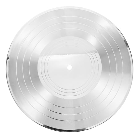 Plated Silver Vintage Vinyl Record Wall Clock Decorative Retro Design for Living Room Cafe Bar DIY Hanging