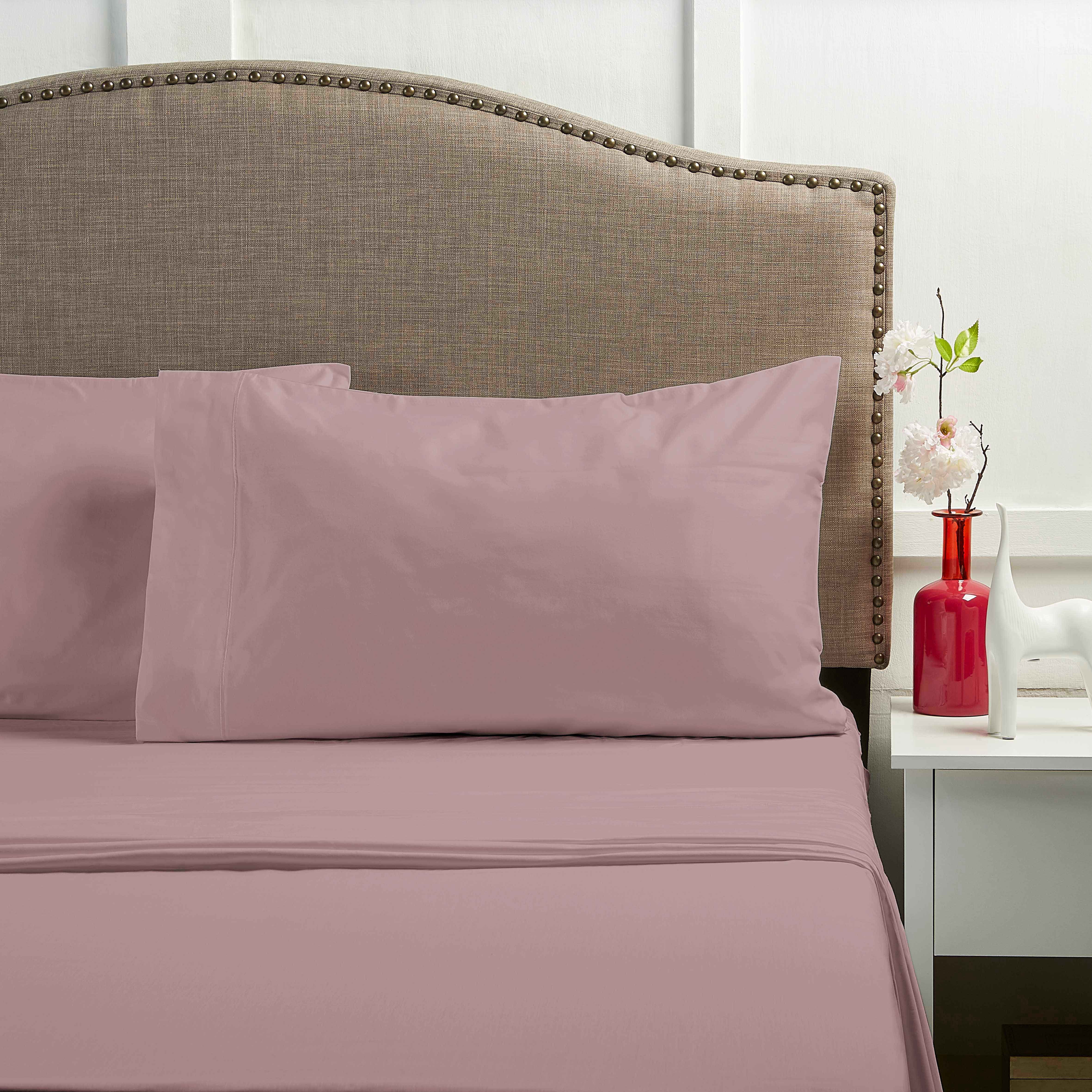 Hotel Style 600 Thread Count 100% Luxury Cotton Sheet Set, Queen, Lavender Elegance