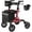 Red, variant on Walkers for Seniors, Rollator Walker with Seat, 8" Rubber Wheels All Terrain Rollator Walker with Backrest, Aluminum Walkers Built-in Cable, Foldable and Adjustable Height for Seniors, Purple