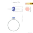 thumbnail image 4 of Angara Natural 0.95 Ct. Tanzanite with Diamond Classic Ring in 14K White Gold for Women (Ring Size: 3), 4 of 9