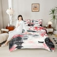 thumbnail image 4 of Castle Fairy Japanese Style Twin Comforter Sets,Oriental Ukiyoe Sakura Bedding Set, 4 of 8