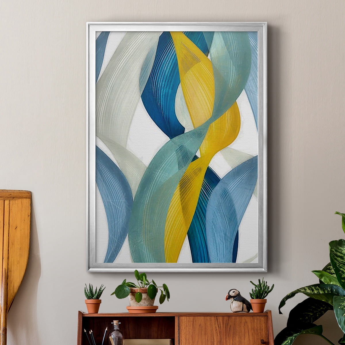 Horizontal Bands II Premium Framed Print, in Gold, Black, or Silver - Ready to Hang