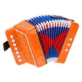 thumbnail image 1 of Acordeón Uxcell de 10 teclas, acordeón de botones, regalos musicales mini para niños principiantes educativos, naranja, 1 of 6