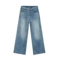 thumbnail image 3 of Tiweut Jeans for Men Mens Washed Denim Pants Long Wide Leg High Waist Loose Fit Thin Trousers for Man Blue,L, 3 of 6