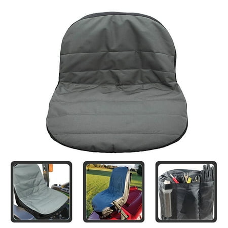 Toyandona Riding Lawn Mower Seat Cover Padded Cushion Grey 600D Oxford Cloth Tractor Seat Protector
